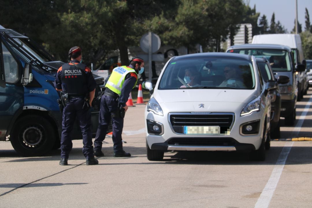 Control dels Mossos d&#039;Esquadra a l&#039;AP-7