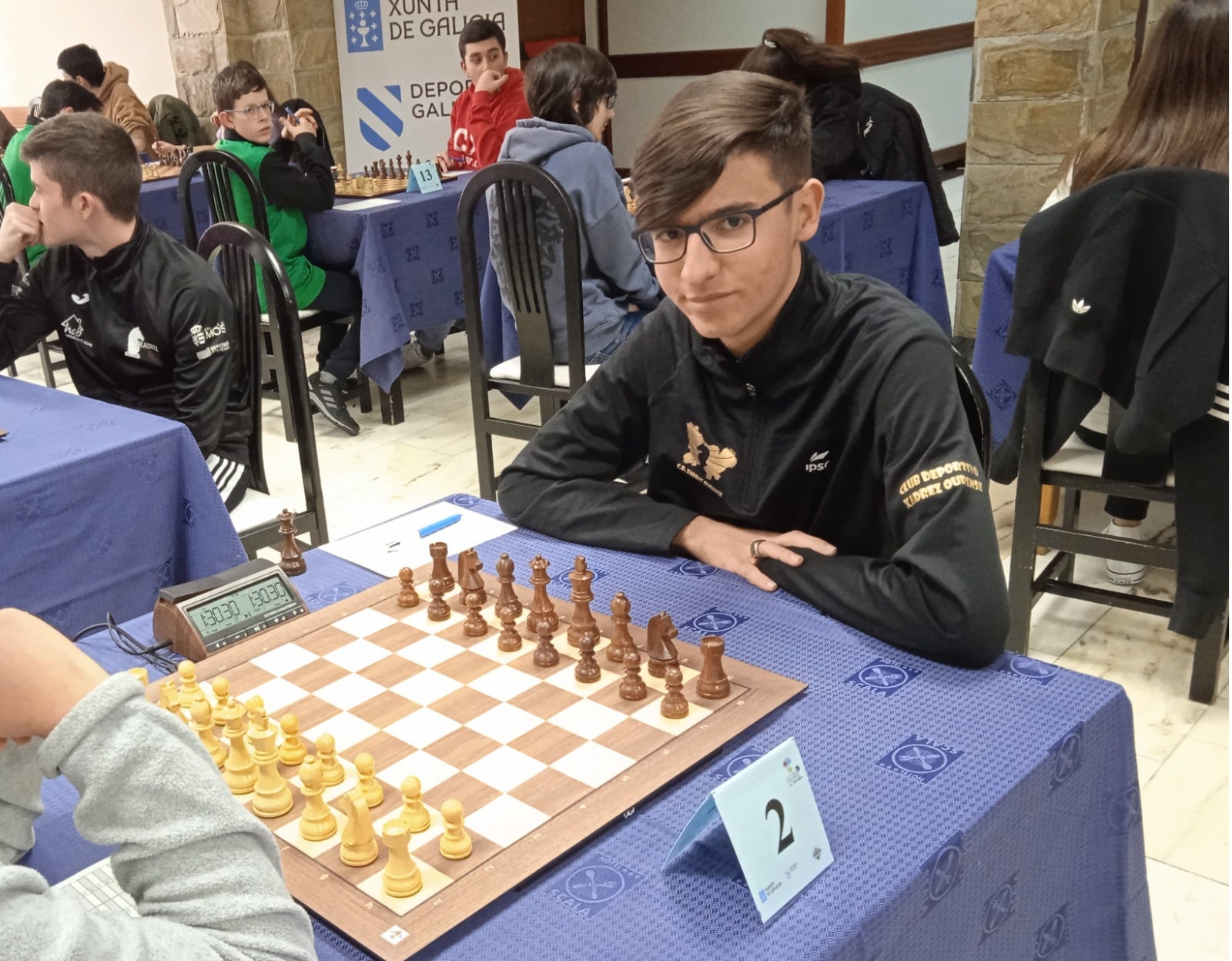 Xulio del Prado, del Club Xadrez Ourense, medalla de Plata en el campeonato gallego individual juvenil