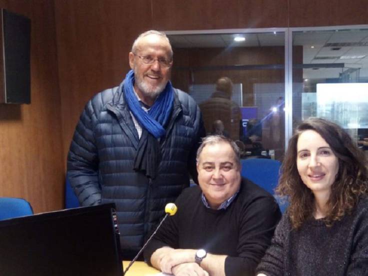 (de izq. a derecha) Marcos Leyún y José Luis, de la Asociación de Víctimas de Abusos Sexuales en centros religiosos de Navarra