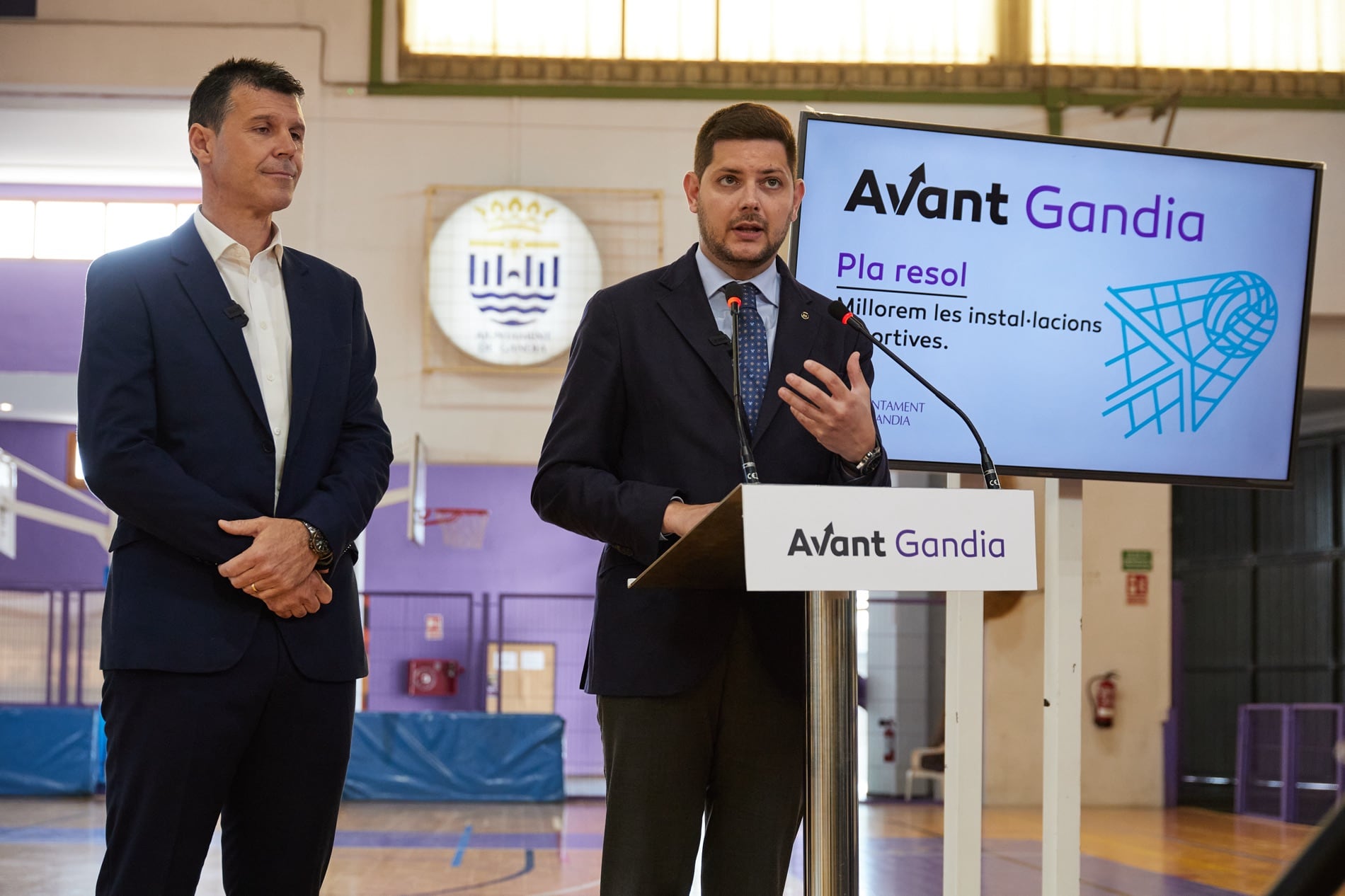 José Manuel Prieto, alcalde de Gandia y Jesús Naviero concejal de Deportes de Gandia