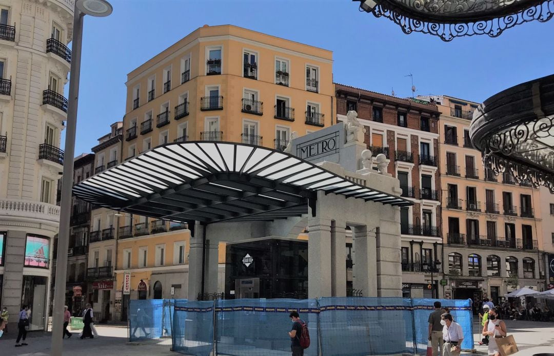 Estación de metro de Gran Vía, antes de su apertura.