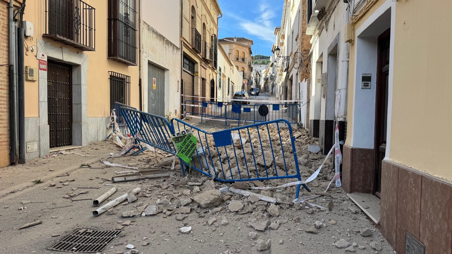 Derrumbe de edificio en Antequera