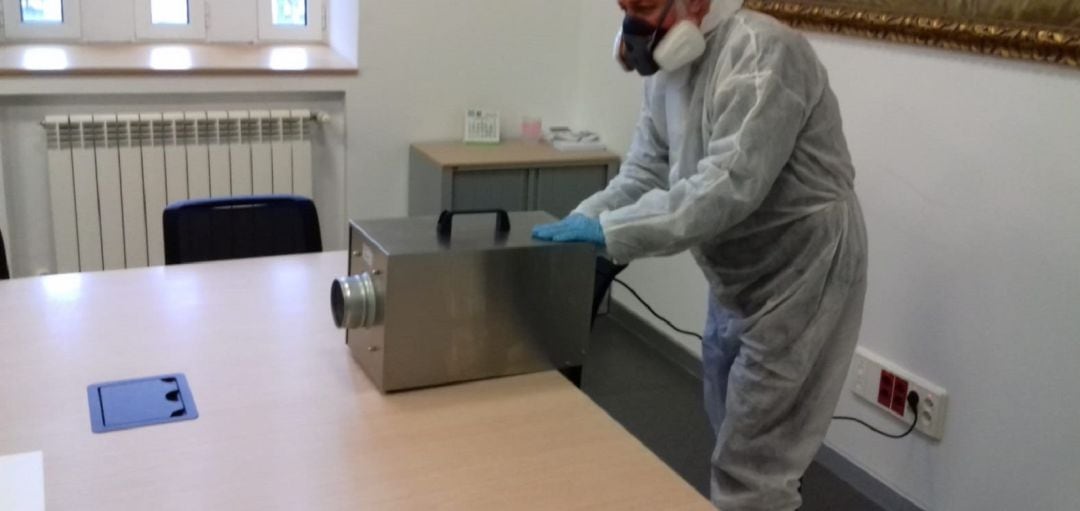 Máquina limpieza ozono