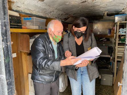 La vicealcaldesa de València, Sandra Gómez, visita las obras de reurbanización del entorno del Mercado Central y de la Lonja