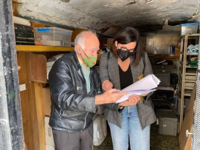 La vicealcaldesa de València, Sandra Gómez, visita las obras de reurbanización del entorno del Mercado Central y de la Lonja