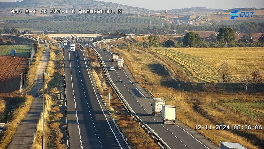 Imagen de la A-4 a la altura de Almuradiel