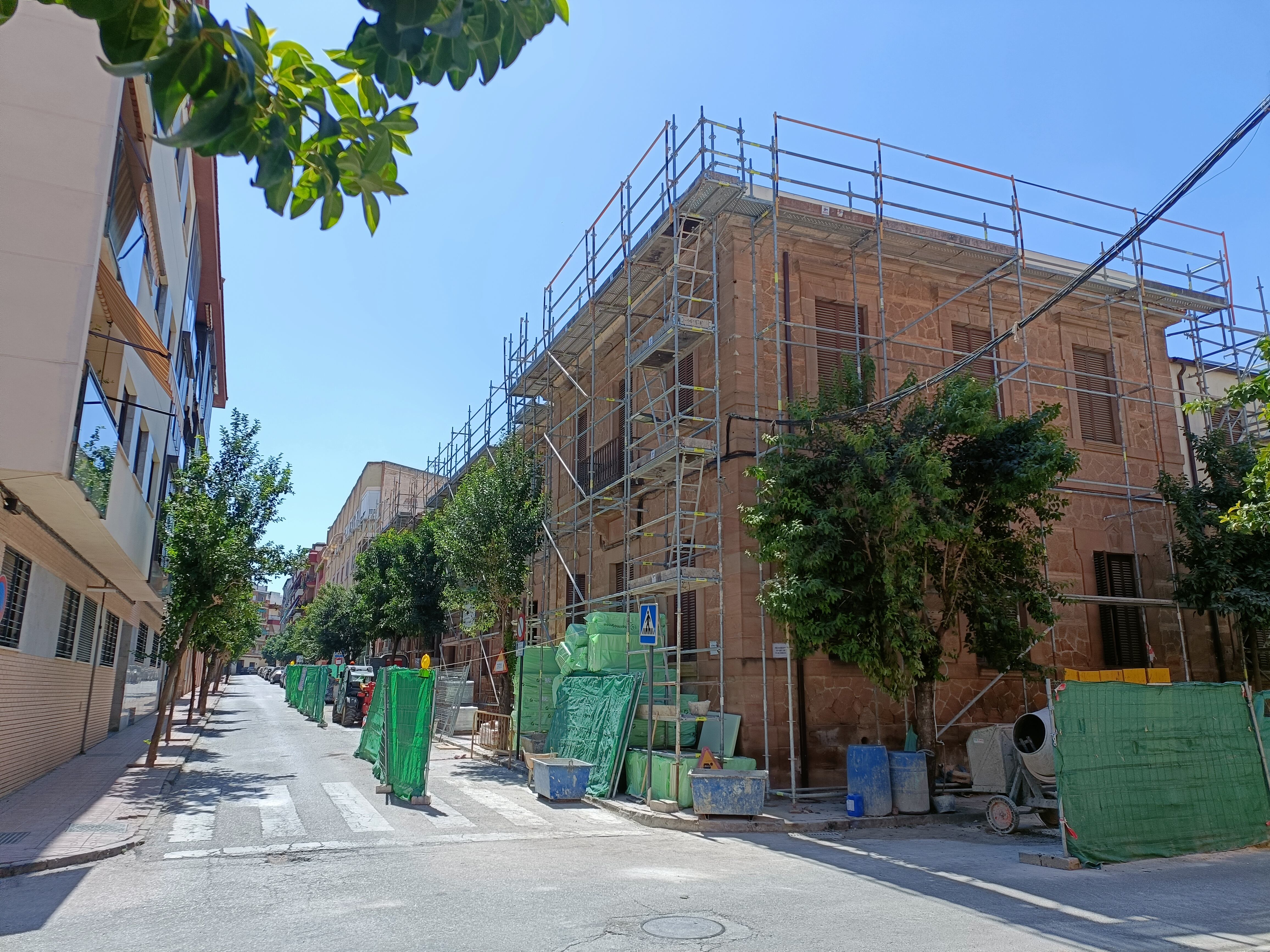 Obras en el IES Santa Engracia de Linares.