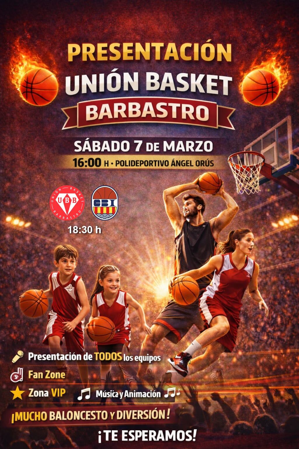 Unión Basket Barbastro presenta sus equipos este sábado