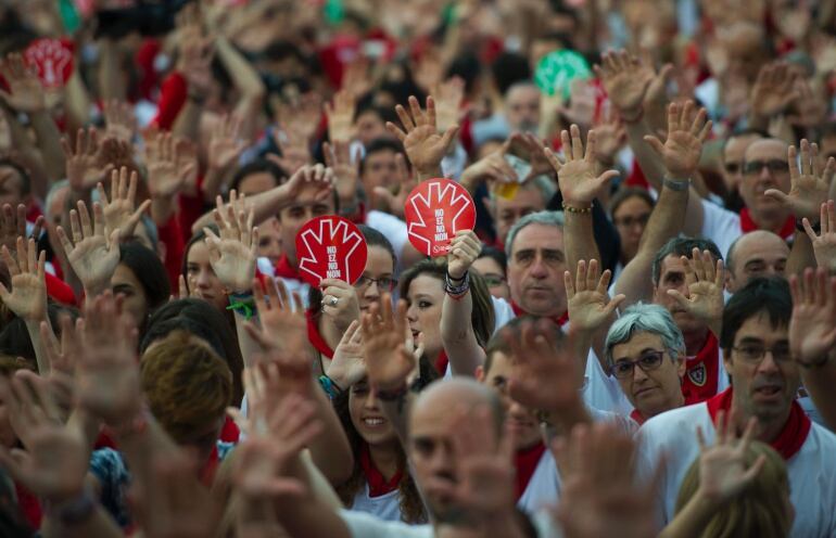 Manifestación contra las agresiones sexistas en San Fermín