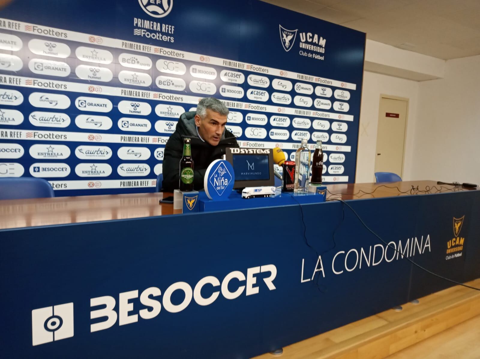 Vicente Parras, entrenador del Alcoyano después de la victoria en La Condomina