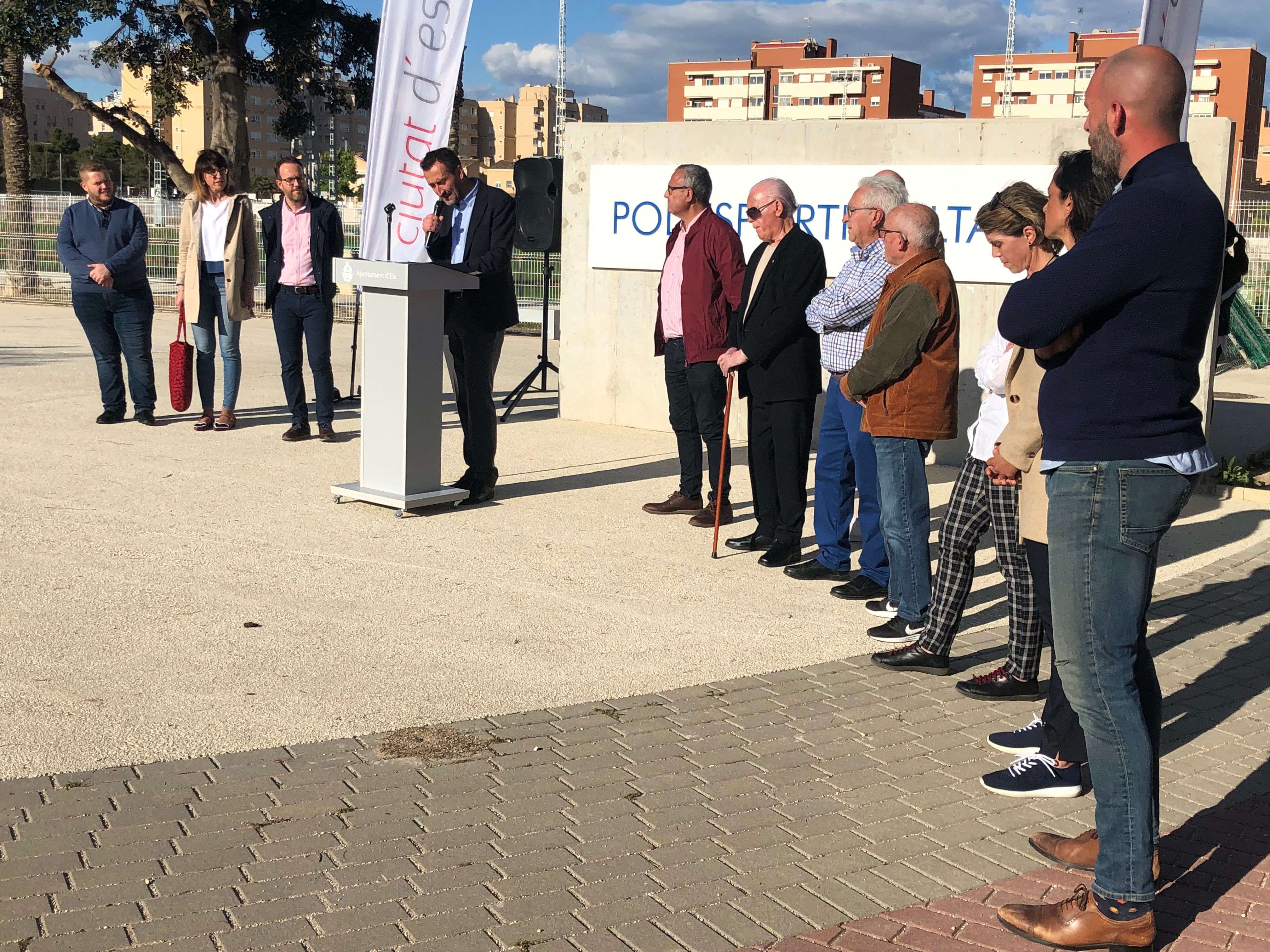 Un momento del homenaje a los seis deportistas de Elche