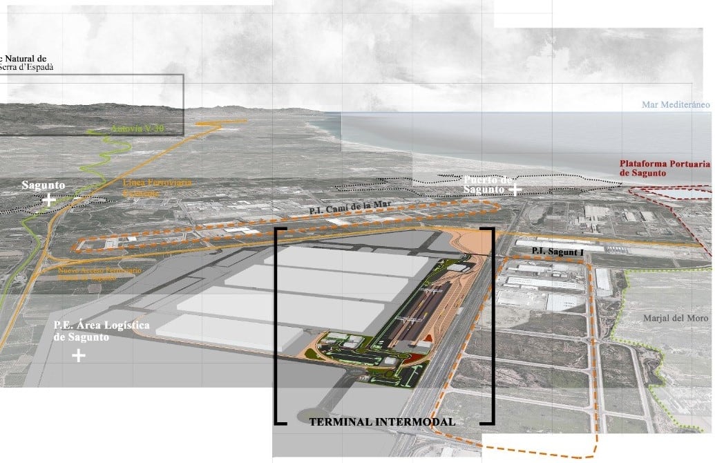 Diseño de la nueva terminal intermodal de Parc Sagunt II.