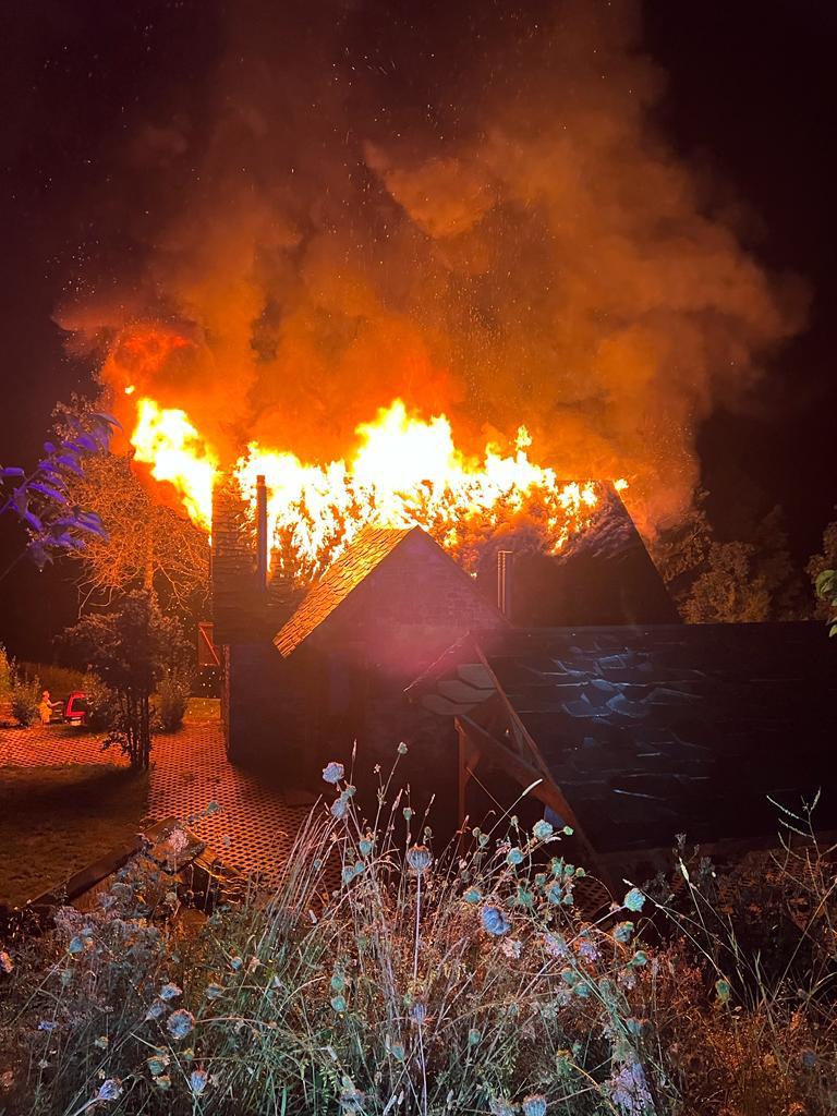 Incendio de una casa en Espierba
