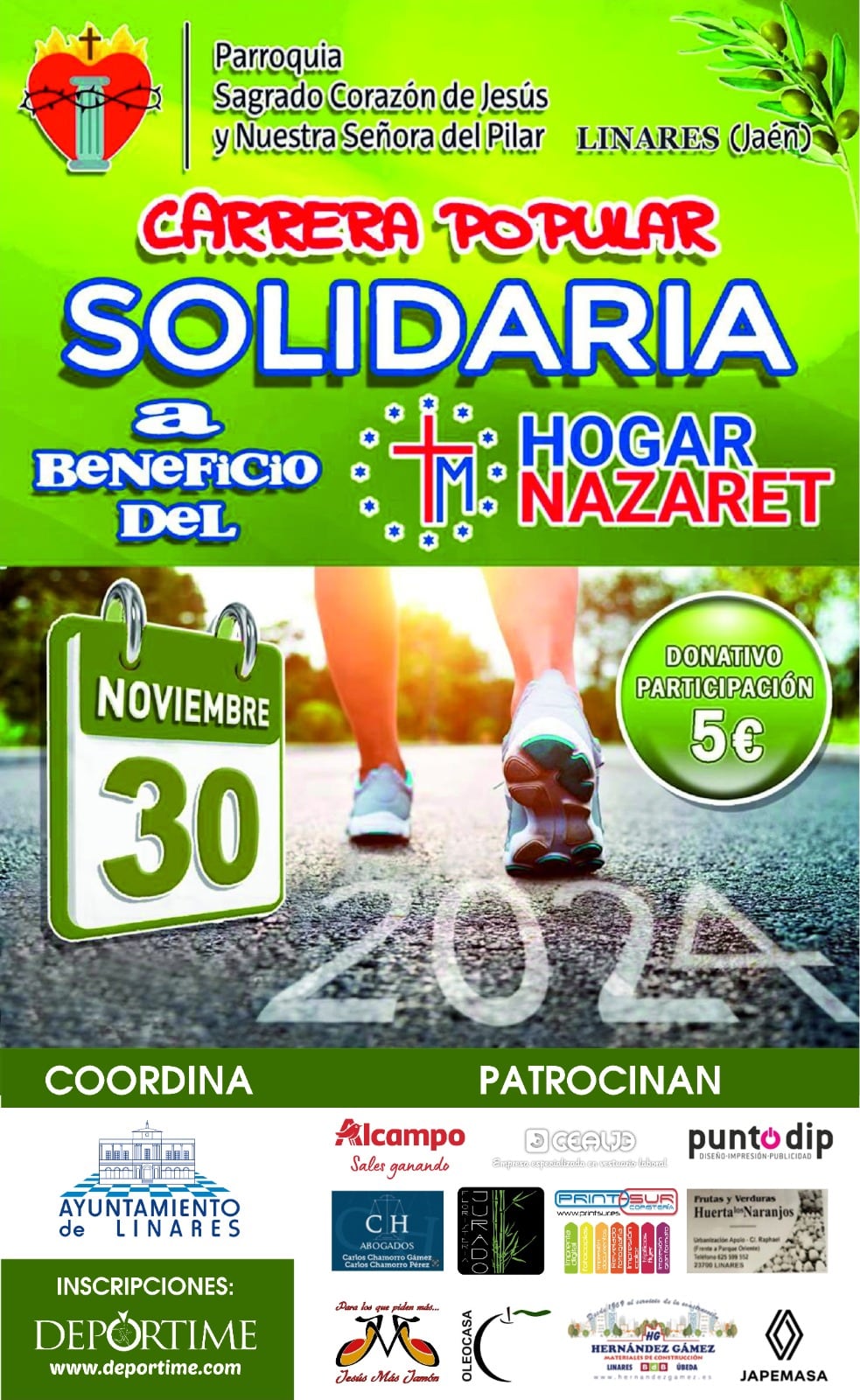 Imagen promocional de la carrera solidaria.