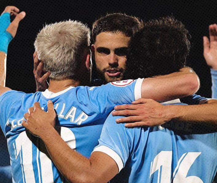 Celebración de uno de los goles