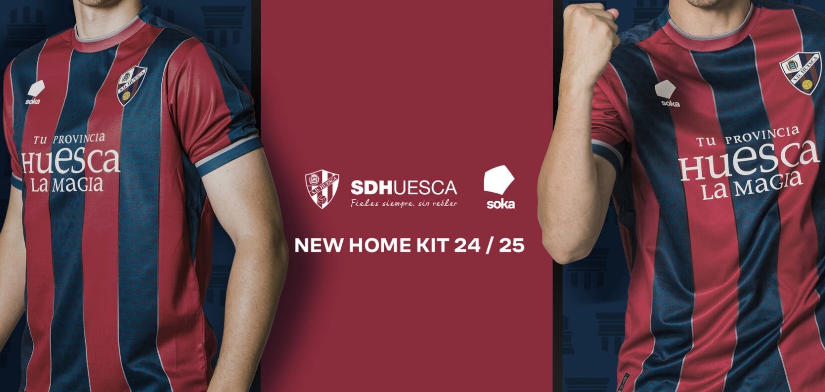 Nueva camiseta de la SD Huesca para la temporada 24/25