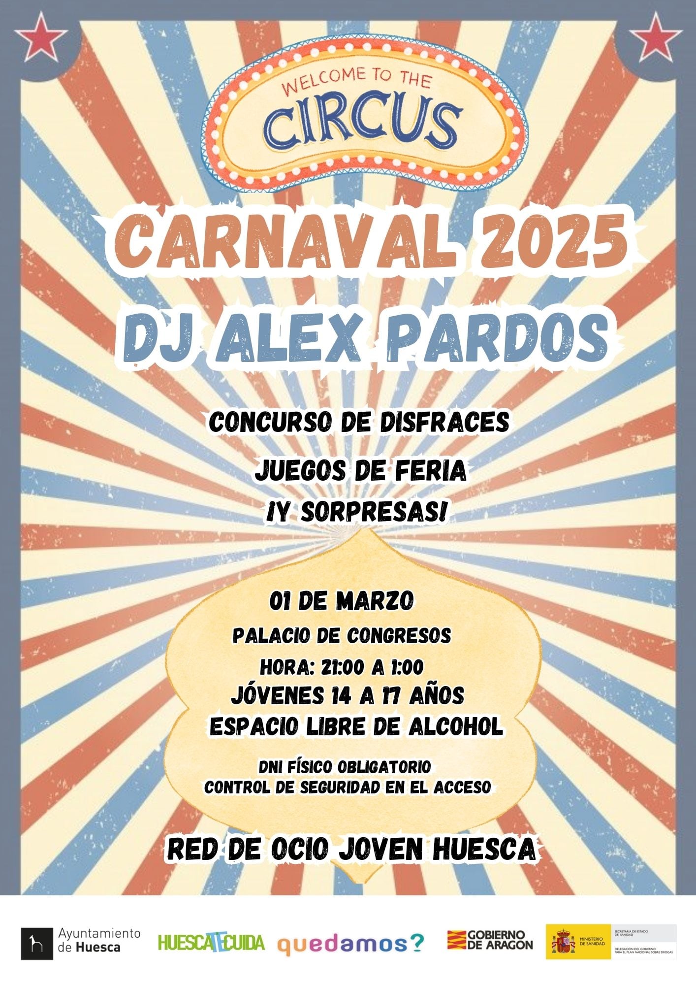 Cartel de la fiesta joven de este carnaval en Huesca