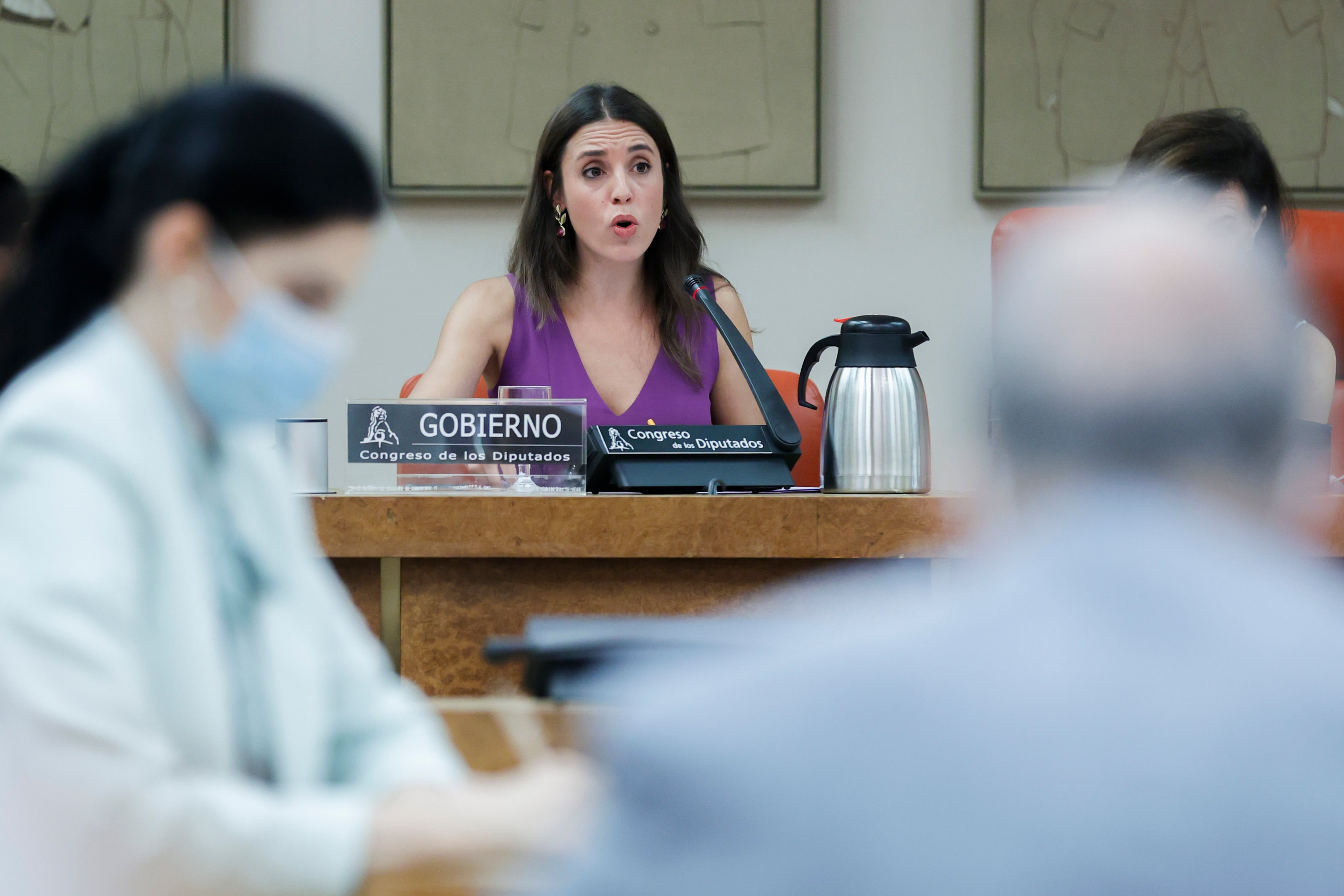 La ministra de Igualdad, Irene Montero, comparece ante la Comisión de Igualdad del Congreso de los Diputados.