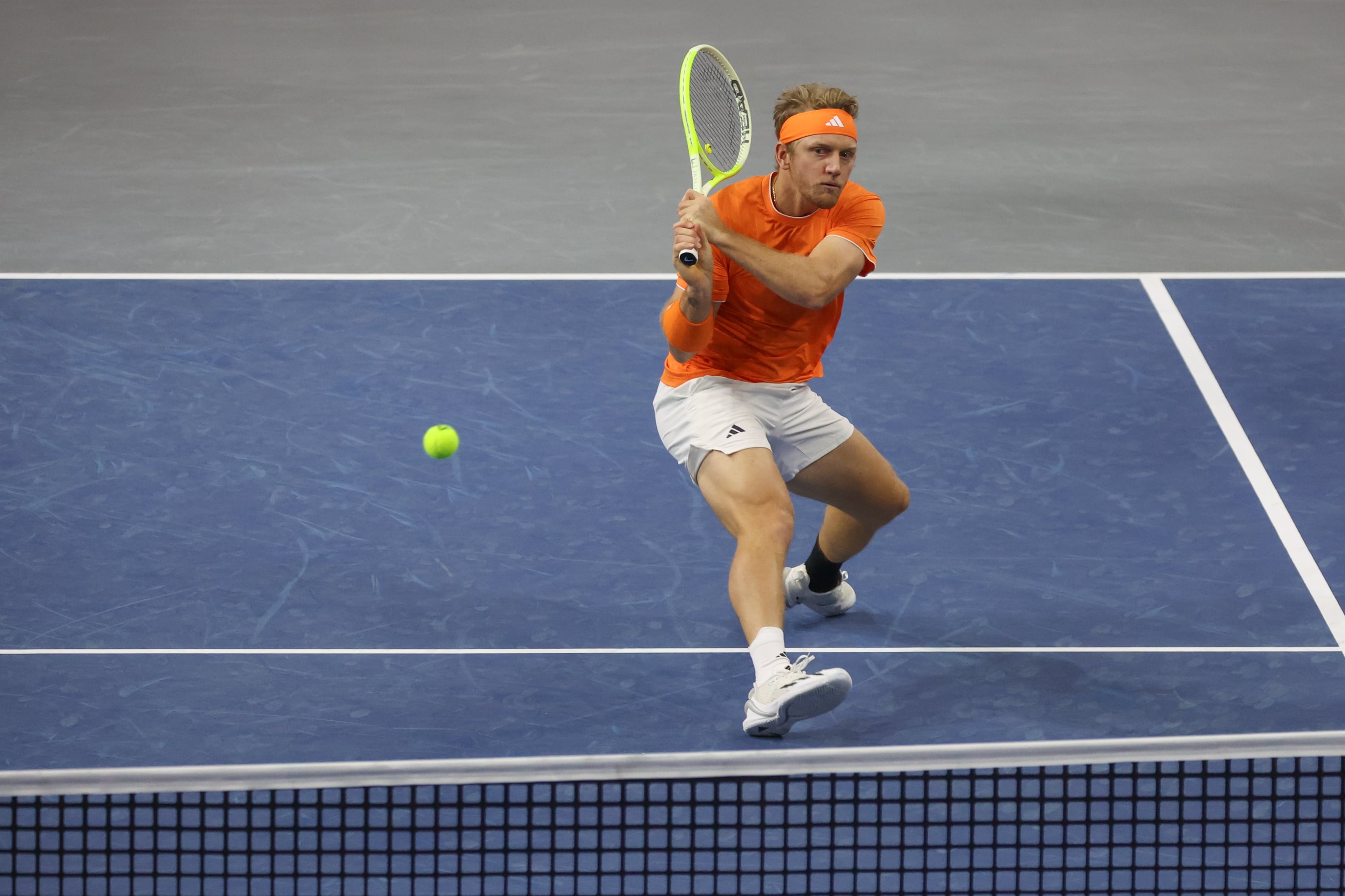Alejandro Davidovich, durante un partido en el Nexo Dallas Open