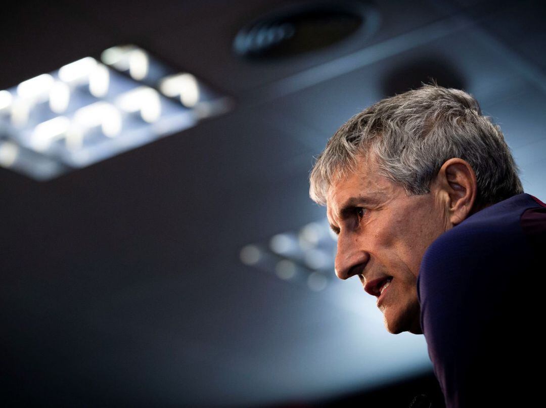 Setién, en la rueda de prensa previa al partido frente a la Real Sociedad