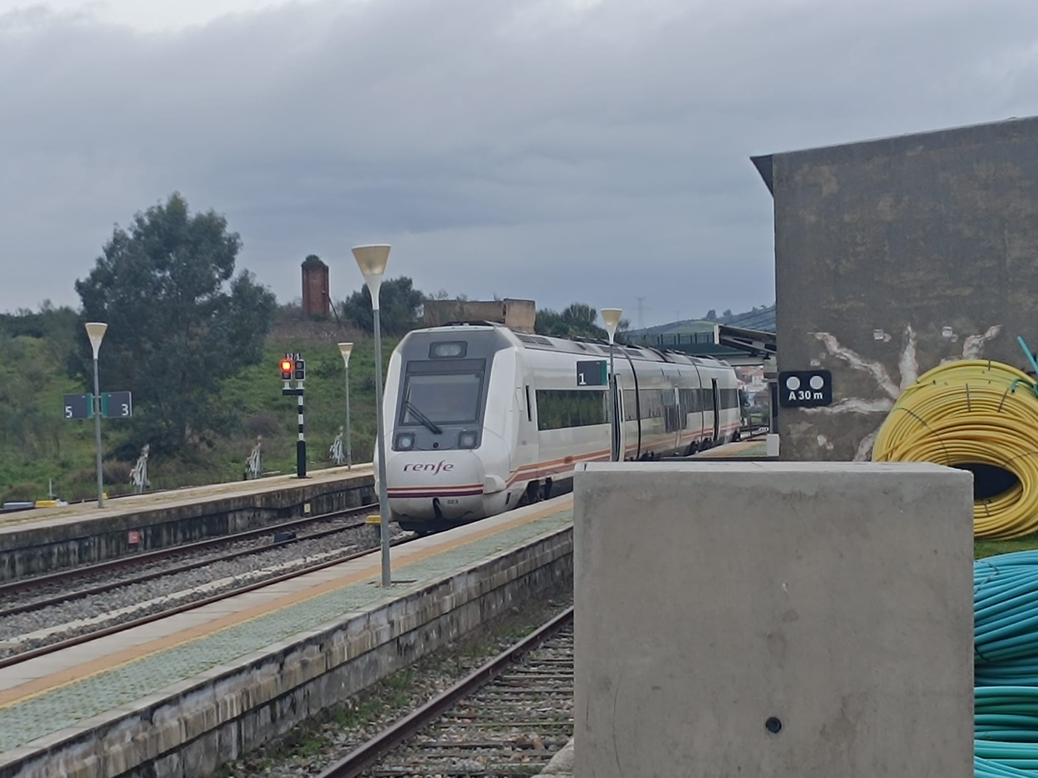 Tren averiado en Cañaveral