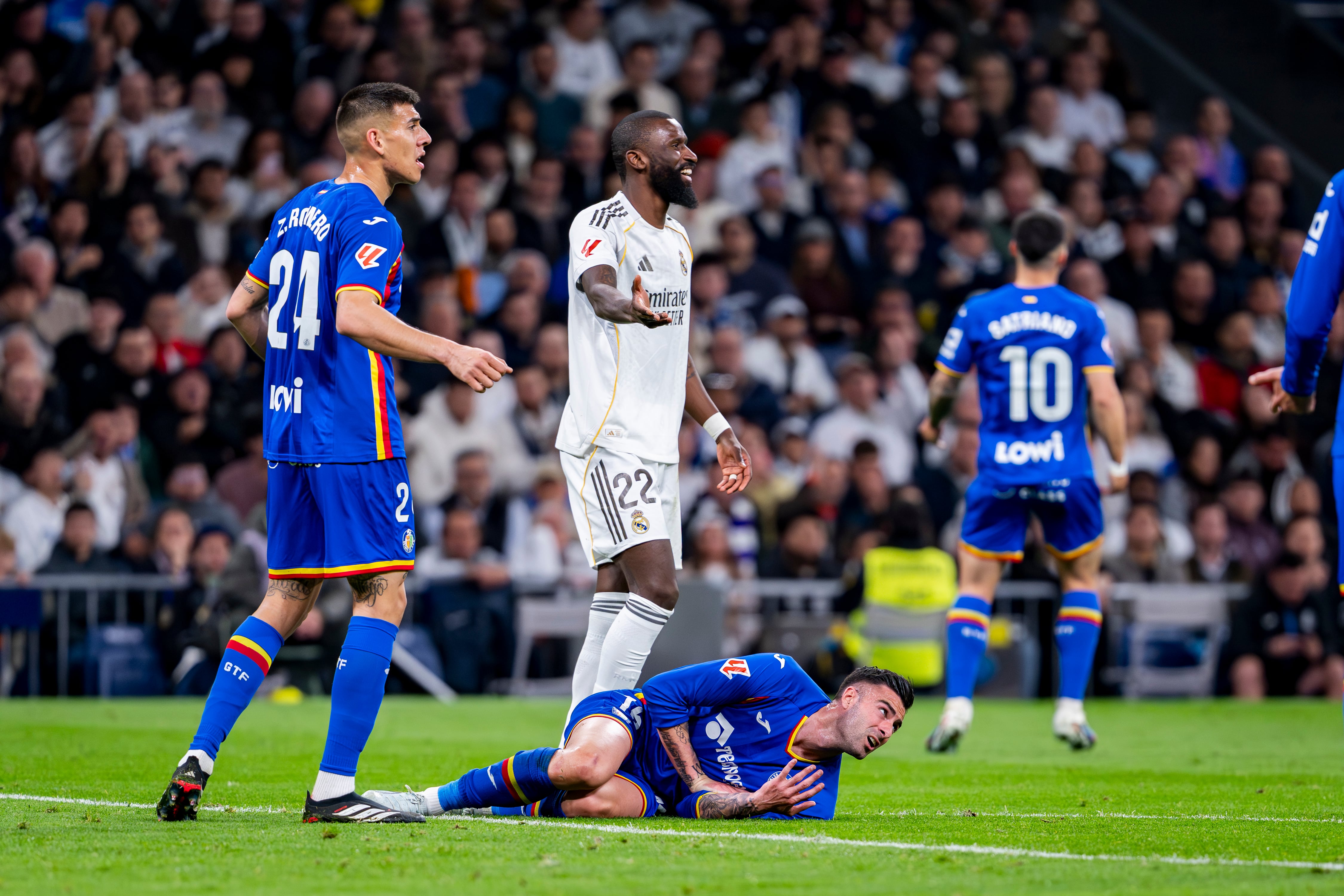 Antonio Rüdiger, durante el Real Madrid-Getafe de LaLiga