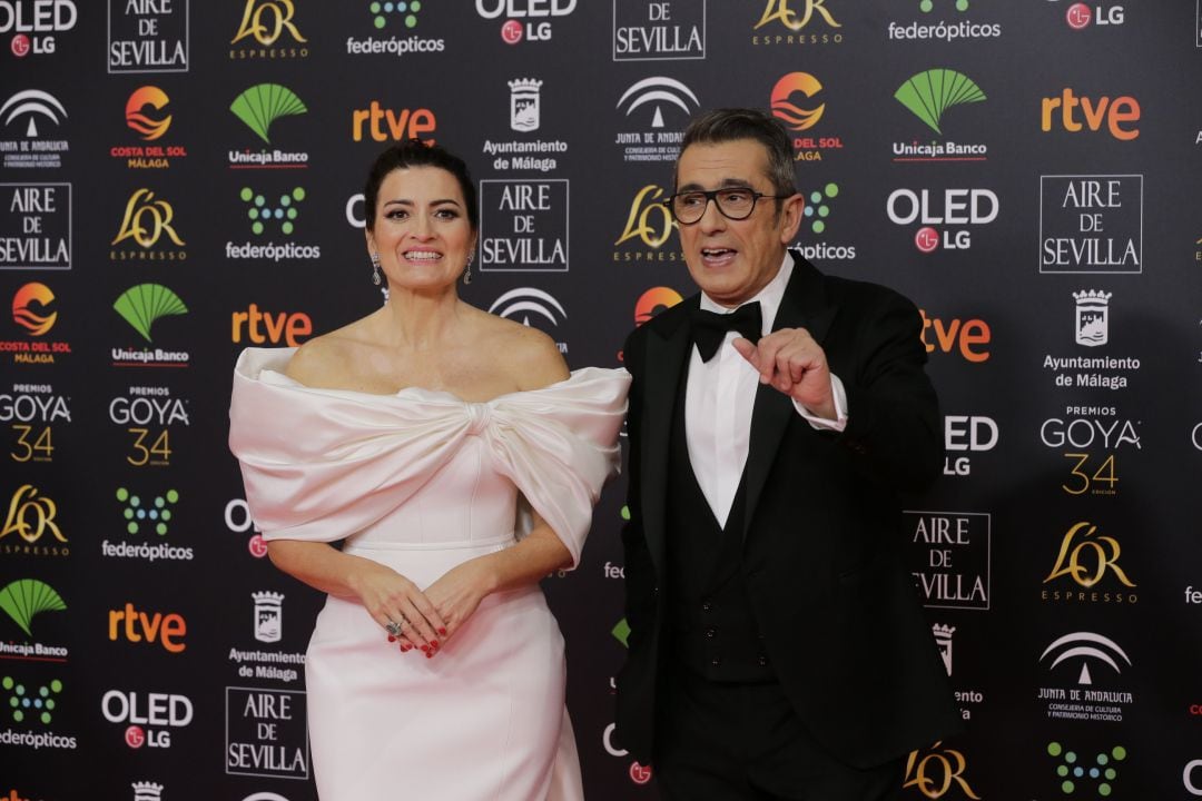 La presentadora de la gala, Silvia Abril, junto a Andreu Buenafuente, también presentador