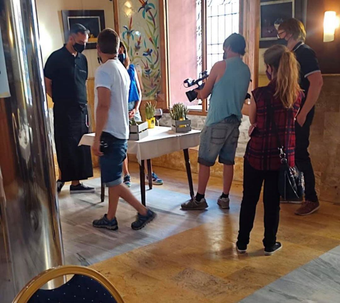 Momento de la grabación del programa