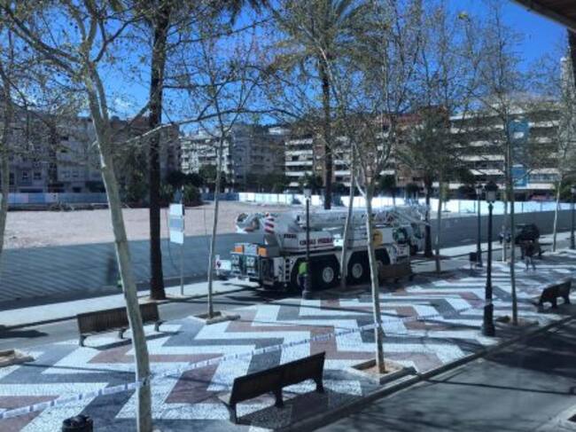 Tramo del Passeig cortado por el viento en Gandia