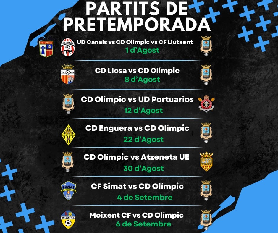 Calendario de pretemporada del CD Olímpic