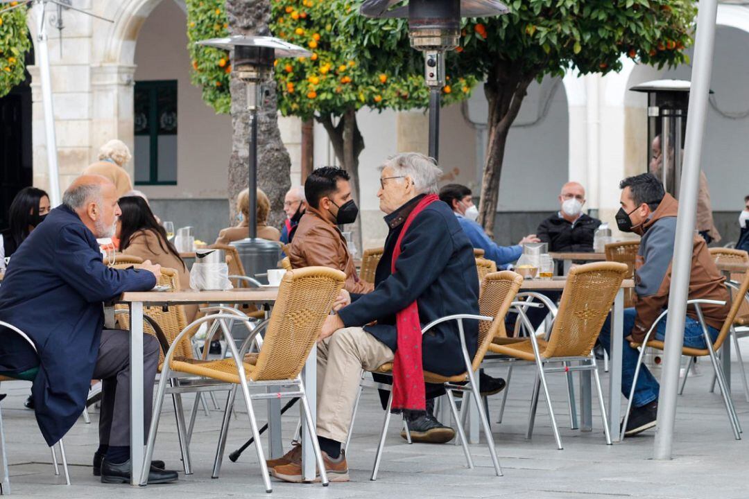 Terraza de la plaza de España en Mérida