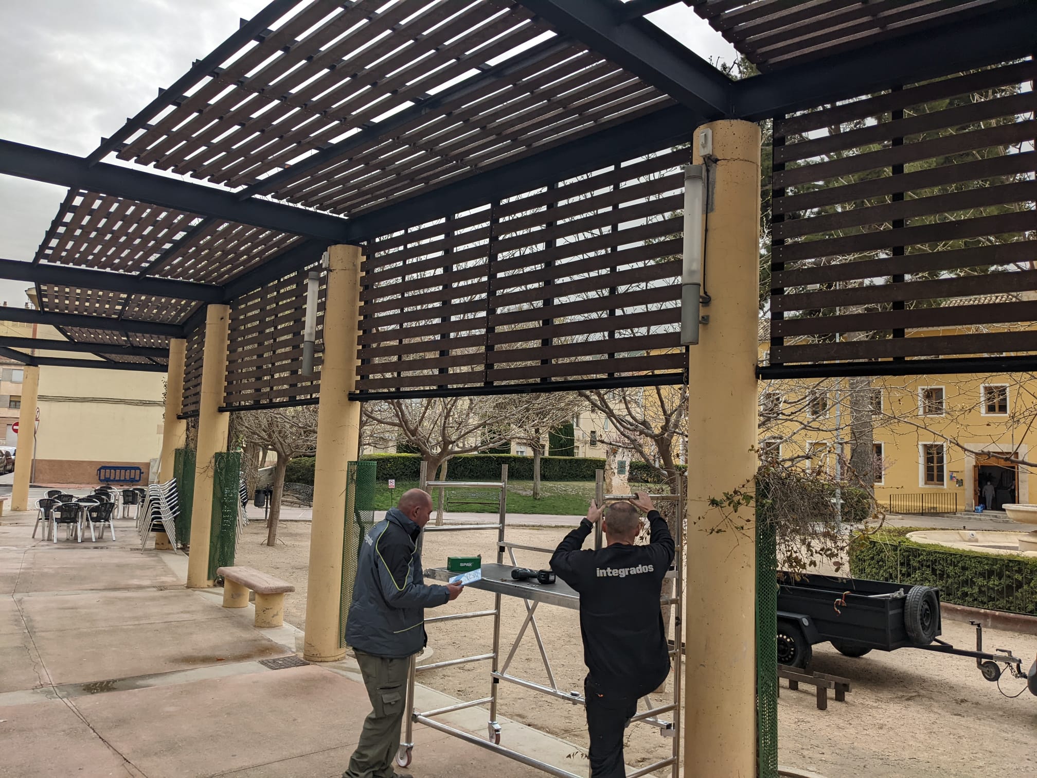 Instalación realizada en la plaza del Convento, en Biar