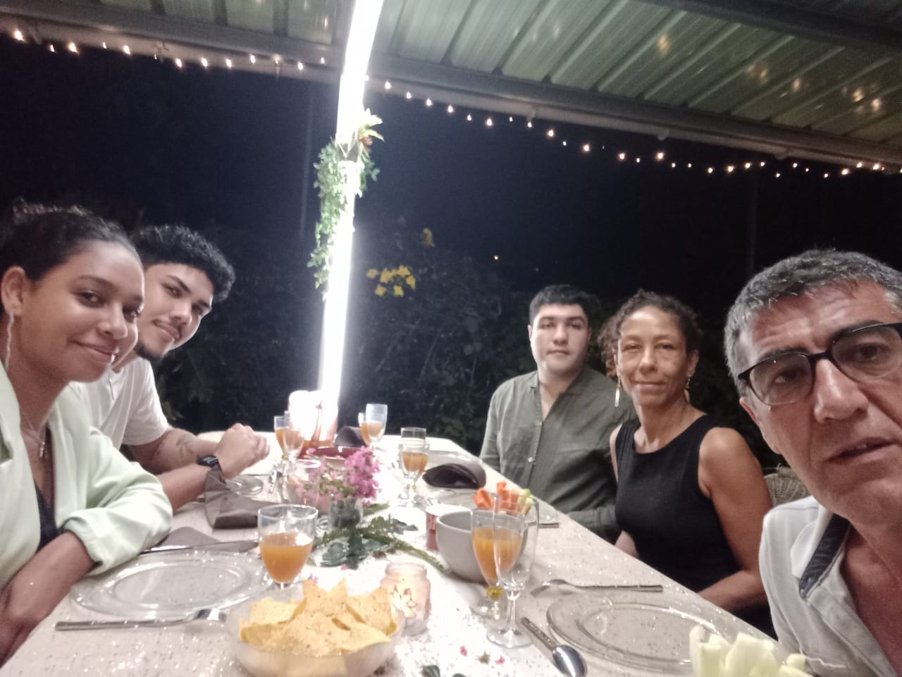 Francisco con su familia