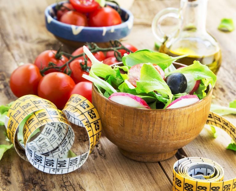 Algunos ingredientes de la dieta mediterránea.