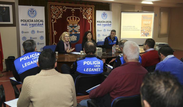 Los agentes de Leganés durante su formación
