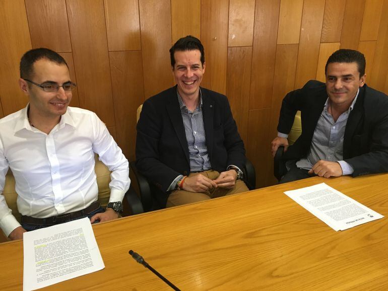 Pedrero, Alfaro y García en rueda de prensa