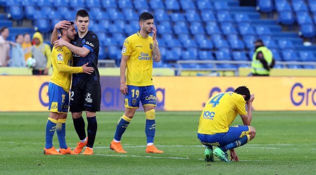 Vicente Gómez, hundido al final del partido