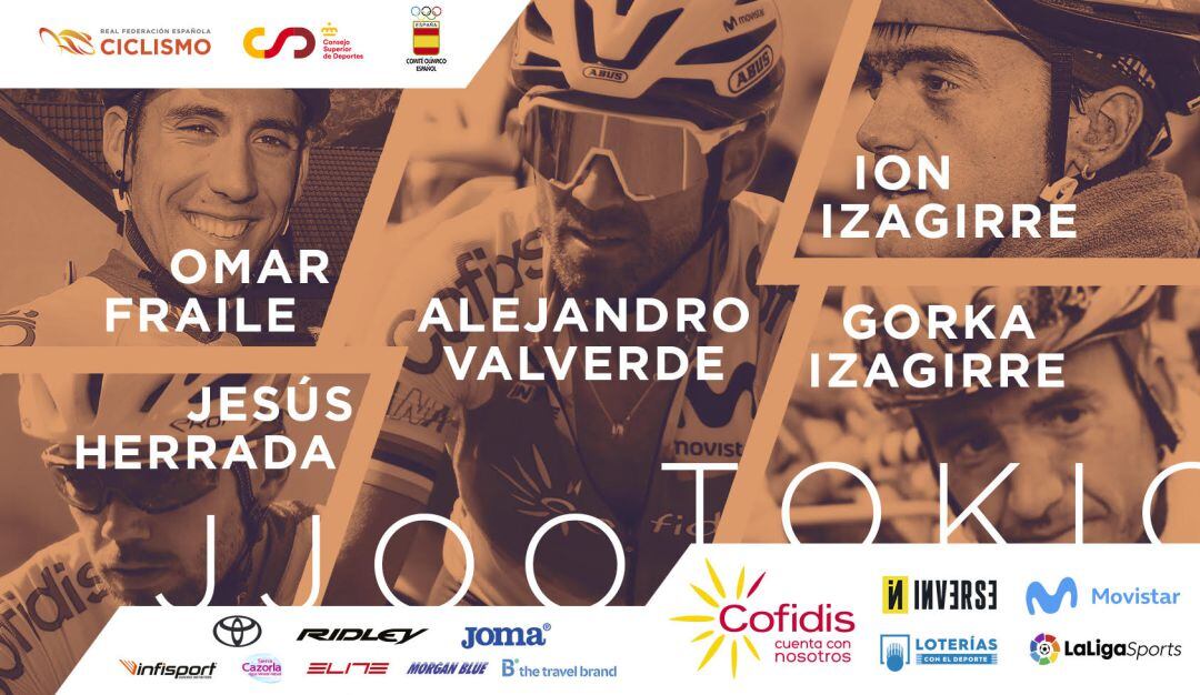 Los cinco ciclistas españoles que competirán en los Juegos Olímpicos de Tokio 2021