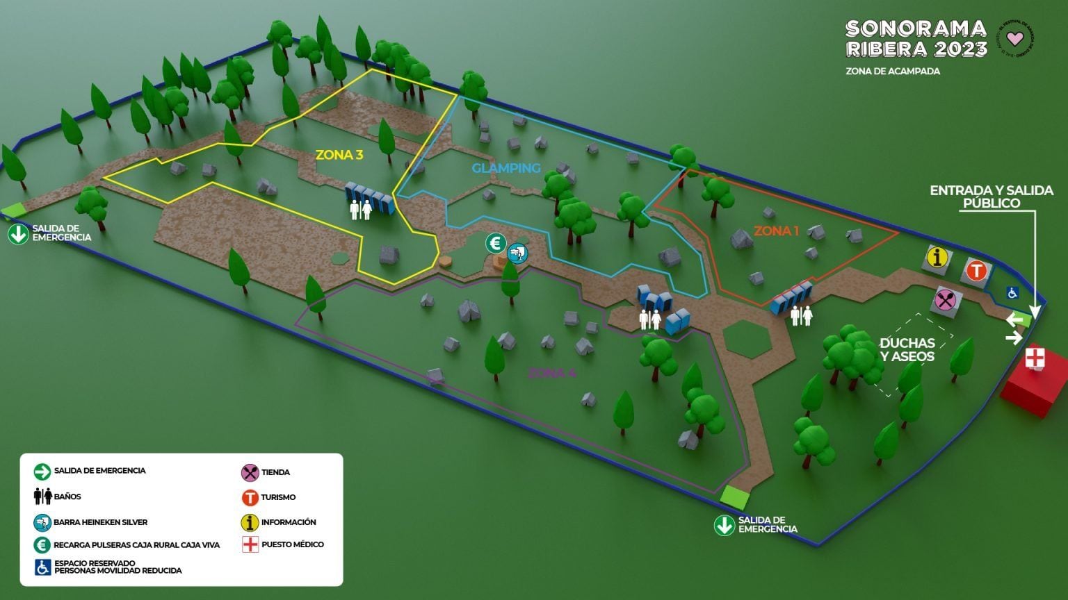 Plano del camping