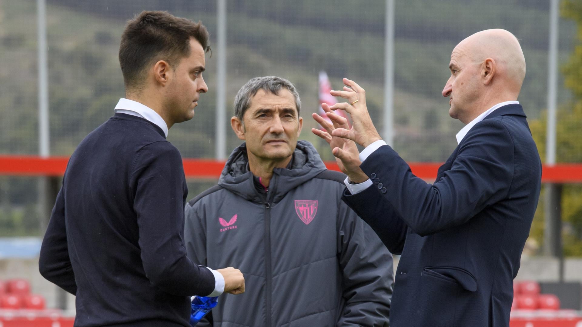 San Millán dialoga en Lezama con Valverde y Mikel González