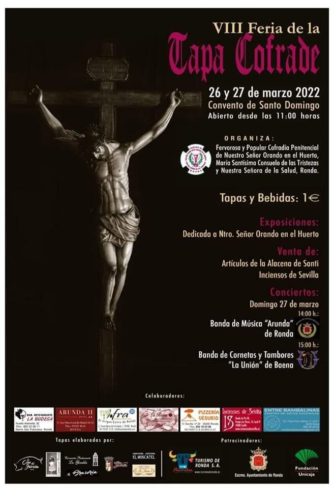 Cartel anunciador de la cita cofrade de este fin de semana en el convento de Santo Domingo