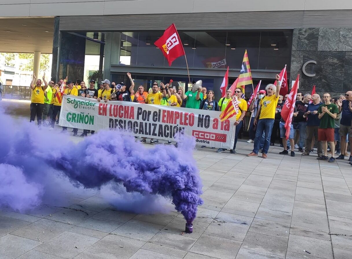 El sindicato CCOO Industria en Cataluña apoyó las movilizaciones de los trabajadores de Schneider Electric en Griñón