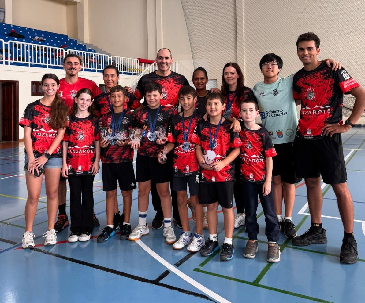 Participantes del Auria Bádminton Club en el TOP TTR Lanzarote.