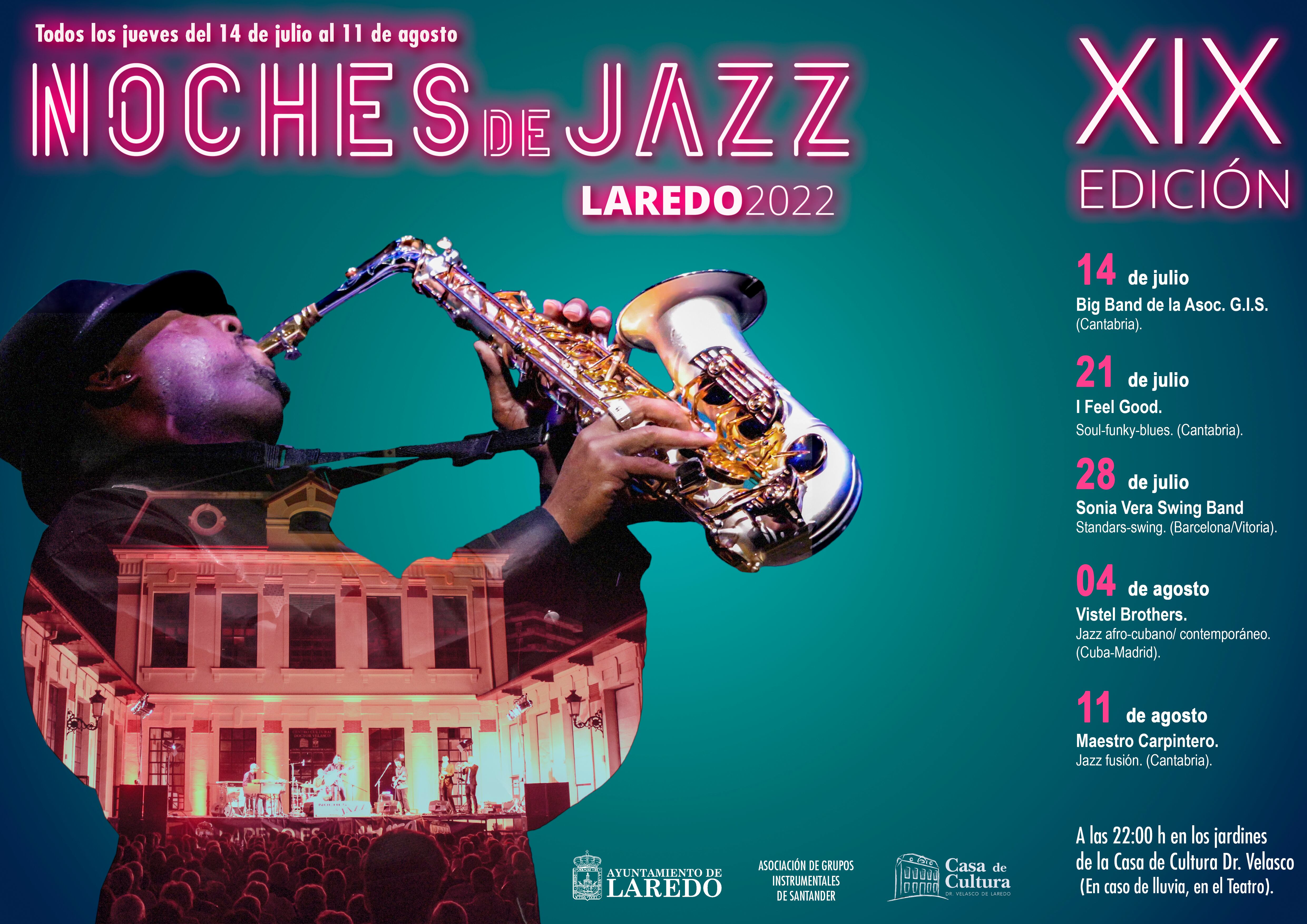 Programación julio-agosto &#039;Noches de Jazz Laredo&#039; 2022