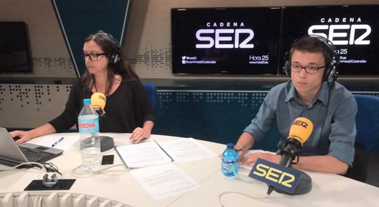 Íñigo Errejón, en la tertulia de &#039;Hora 25&#039;.