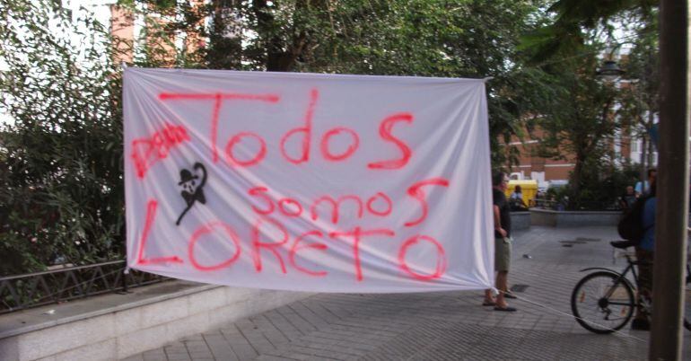 Una de las pancartas que sirvieron para reclamar soluciones a la falta de agua en Loreto