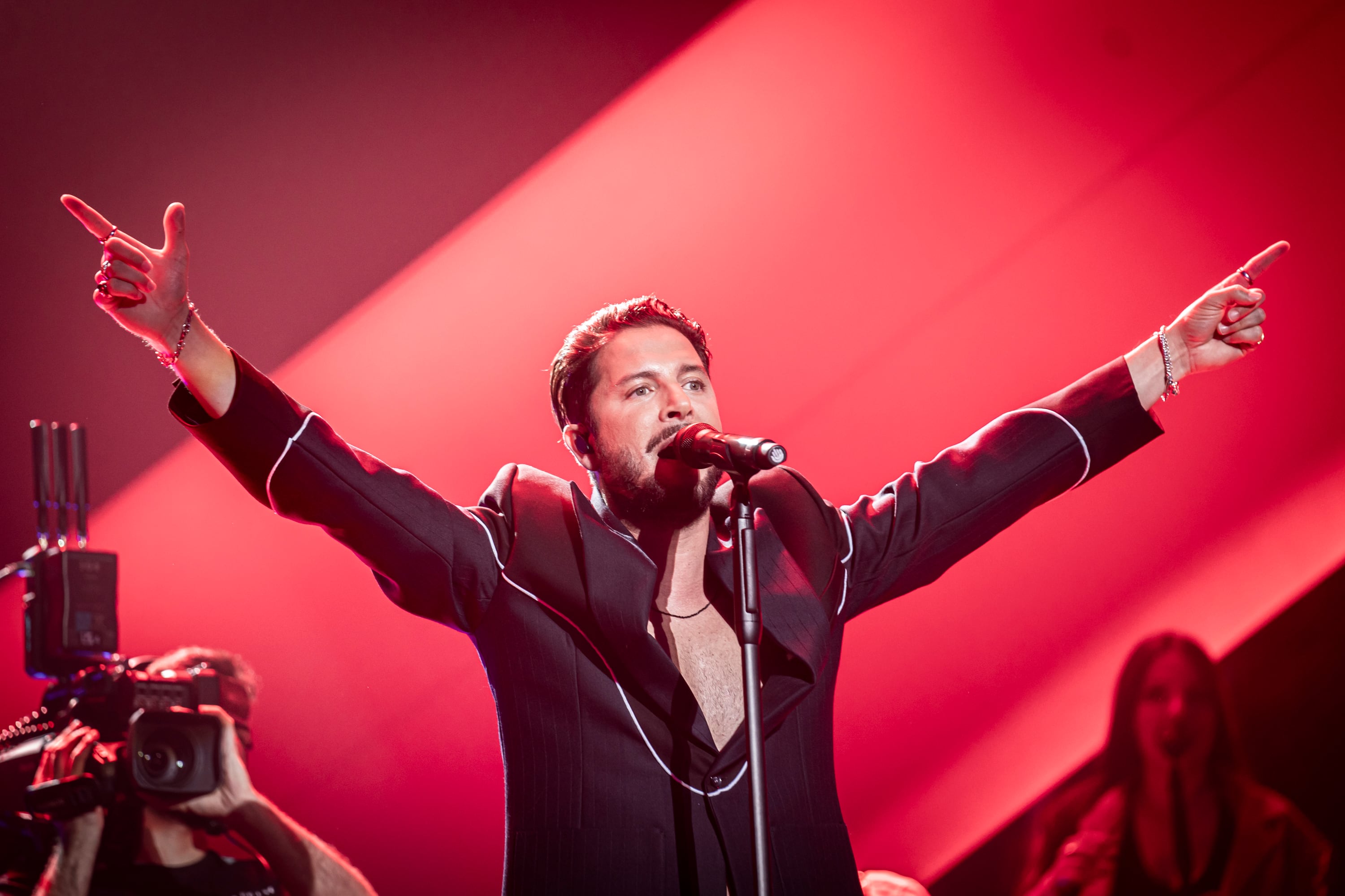 Manuel Carrasco, durante un concierto.