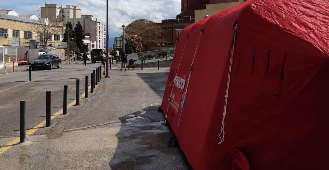 Estación de transferencia instalada en el Hospital de Jaén.
