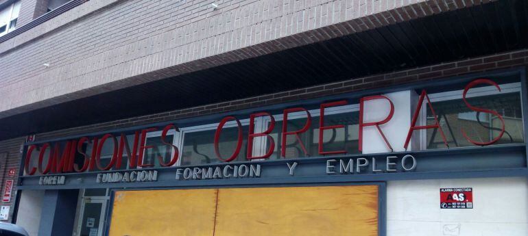 Fachada de la sede de Comisiones Obreras en Albacete
