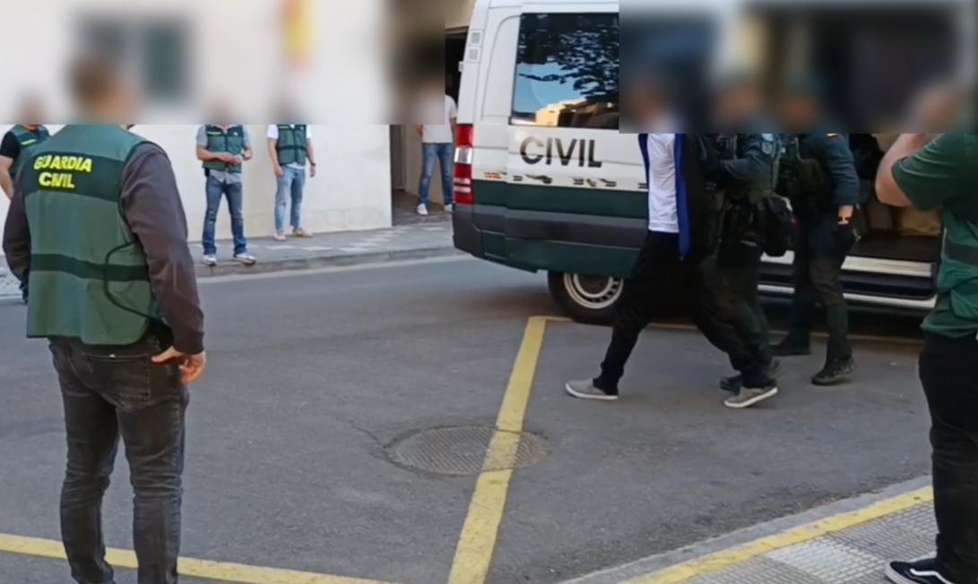 El detenido trasladado al cuartel de la Guardia Civil de Tudela